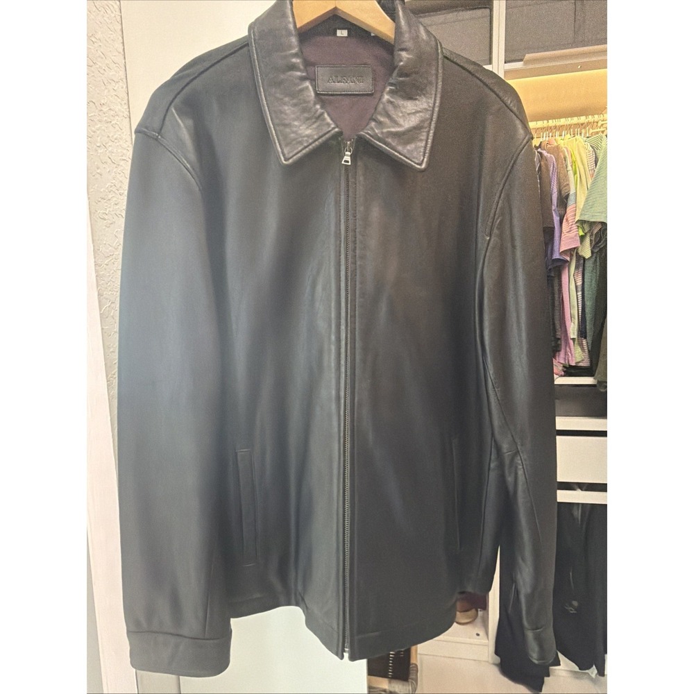 ALFANI Soft Shell 100% Leather Vintage Classic Jacket for Men's Large
